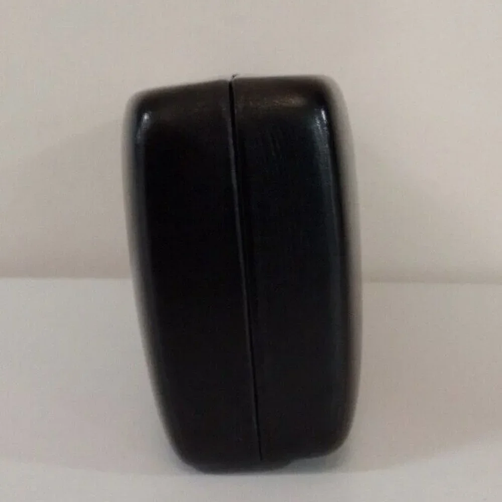 Ralph Lauren Case For Eyeglasses Black Leather Hard Shell Spring Loaded Close